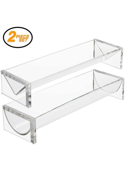 Set of 2 Acrylic Rectangular Cracker Holder Serving Tray for Party and Home use