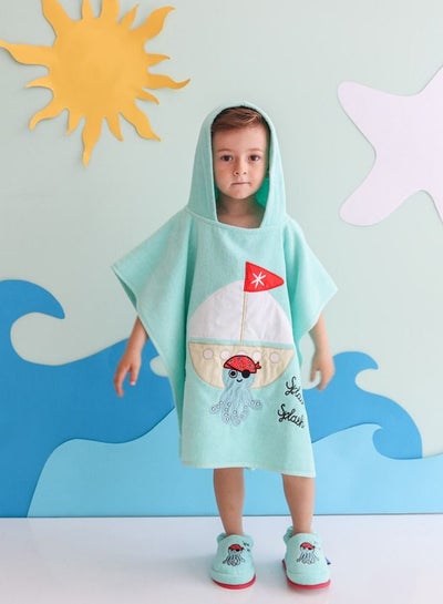 Milk&Moo Kids Poncho and House Slippers Sailor Octopus