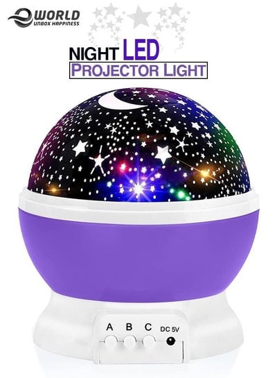 Multicolour Decorative Stars Night Light Nebula Projector LED Lamp with 360 Degree Rotation 4 LED Bulbs USB for Room Decor Adults and Children Kids Bedroom