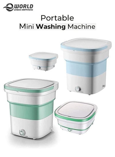 Foldable Ultrasonic High Frequency Mini Washing Machine Lightweight Travel Laundry Washer with Folding Tub