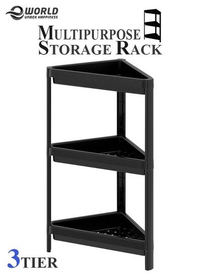 3-Tier Adjustable Rack Organizer Extendable Shelf For Home Kitchen, Bathroom