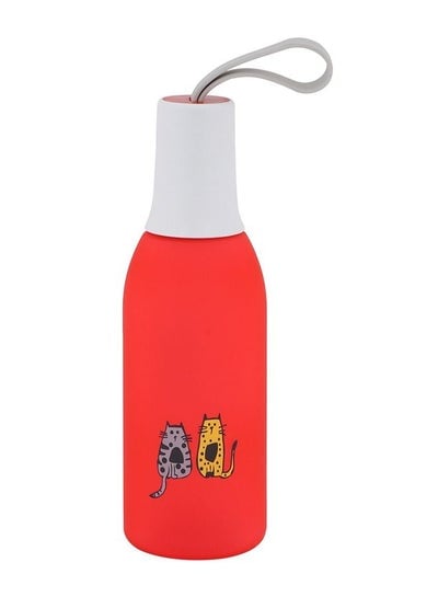 Biggdesign Cats Design Water Bottle 650 ML Red