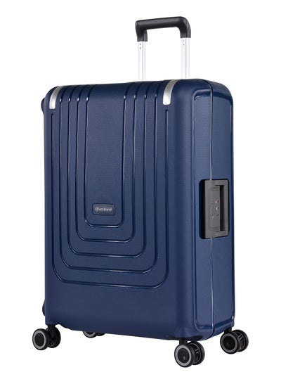 Vertica Hard Case Travel Bag Luggage Trolley Polypropylene Lightweight Suitcase 4 Quiet Double Spinner Wheels With Tsa Lock B0006 Dark Blue