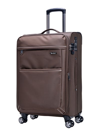 Soft Shell Travel Bag Expandable Luggage Trolley for Unisex Polyester Light Weight Suitcase with TSA Lock 4 Quiet Double Spinner Wheels V6093SZ