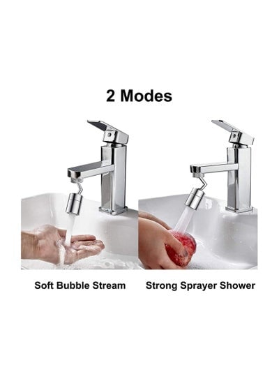 2 Piece Universal Splash Filter Faucet 720 Degree Rotating Moveable Kitchen Tap