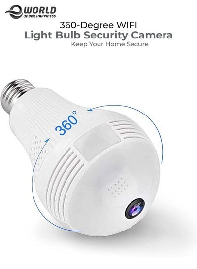 Wireless Wifi Bulb Light Camera with Floodlight Smart Security Camera lamp for Home and Office