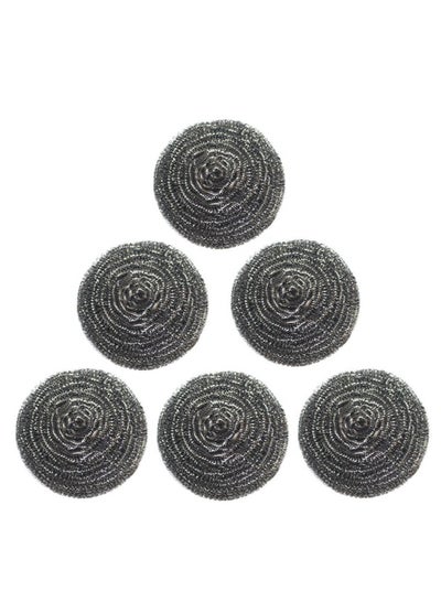 6-Piece Stainless Steel Sponges Scrubbing Scouring Pad Ball