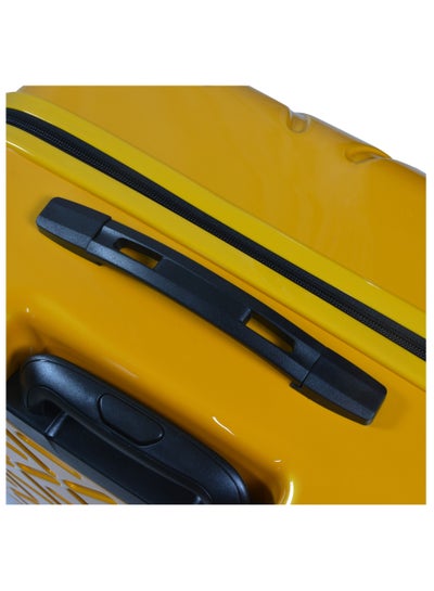 Wheeled Unisex Hard Shell Trolley Luggage Set of 3 Makrolon Lightweight 4 Quiet 360° Double Spinner Wheel Suitcase with TSA lock KG18 Sunset Yellow