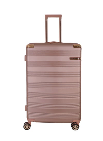 Hard Case Luggage Trolley for Unisex ABS Lightweight Travel Bag 4 Double Wheeled Suitcase with Built In TSA Type lock A5125 Rose Gold