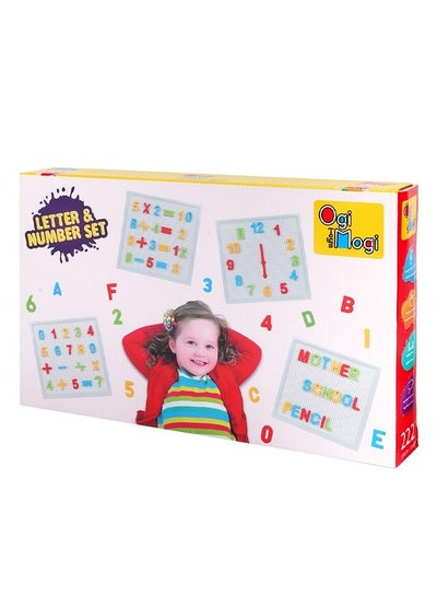 Ogi Mogi 220 Pieces Letter and Numbers Play Set for Kids and Toddlers