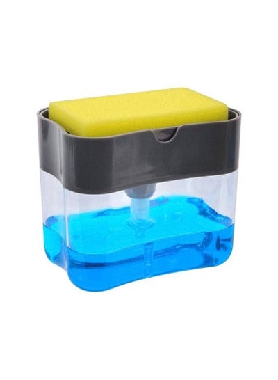 2-In-1 Soap Pump And Sponge Caddy Detergent Dispenser Holder Multicolour