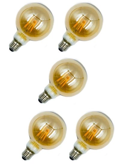LED Bulb Edison Vintage 8W Warm White 175X125 millimeter 5 pcs