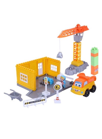 Ogi Mogi 44 Pieces Construction Blocks and Crane Set