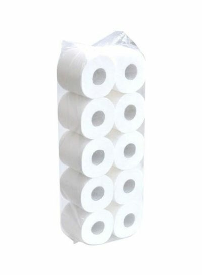 Pack Of 10 Tissue Roll Paper White