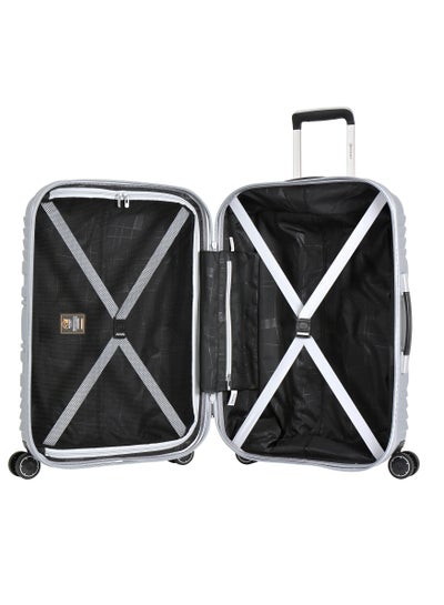 Wheeled Suitcase TPO Hard Case Lightweight and Robust Travel Case 4 Quiet 360 Degree Wheels TSA Lock Telescopic Handle Minimalist & Modern KH16 Set of 3 Light Silver