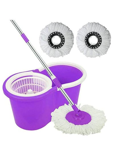 360° Rotating Mop With Bucket Dual Mop Heads Use Squeeze Rotating Mop To Quickly Dispensing Rag Floor Mop And Washing Floor Mop