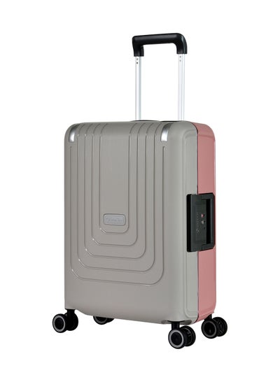 Vertica Hard Case Luggage Trolley Polypropylene Lightweight 4 Quiet Double Spinner Wheels With Tsa Lock B0006M Grey Pink