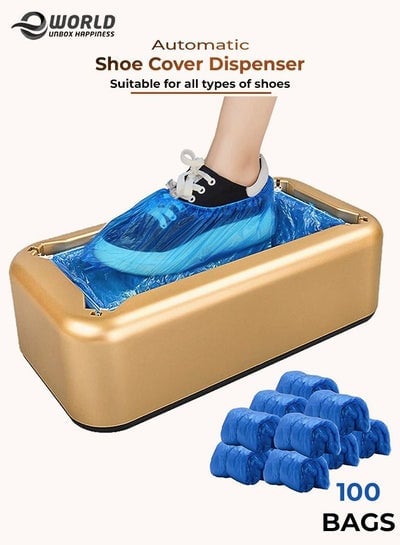 Automatic Shoe Cover Dispenser Machine with 100 Disposable Plastic Bags