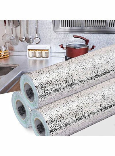 3-Roll Oil And Waterproof Stickers Aluminum Foil For Kitchen