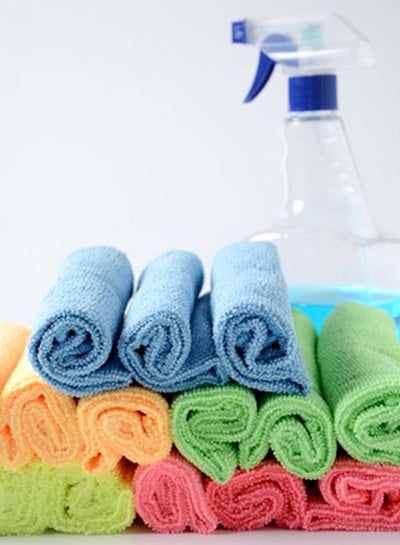 15-Piece Microfiber Cleaning Cloth Set multicolor