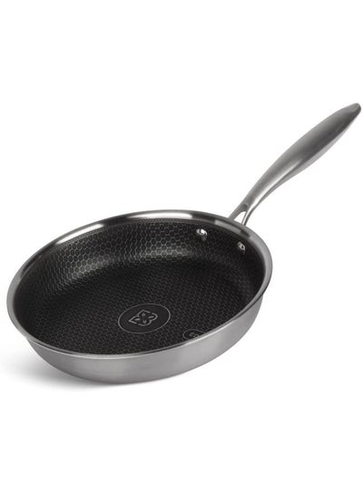 EDENBERG 24cm Fry Pan | Fry Pan for Stove Tops| Small Fry Pan | Steel Fry Pan | Fry Pan Stainless Steel