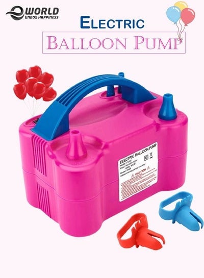 Portable Dual Nozzle Electric Balloon Blower Air Pump Inflator for Decoration Party and Weddings