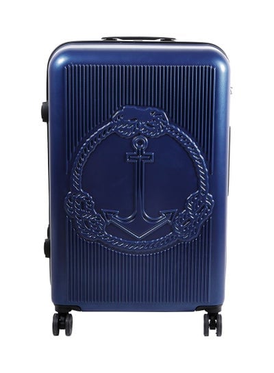 Biggdesign Lightweight Ocean Design Carry On Luggage with Spinner Wheel and Lock System Navy Blue 20-Inch