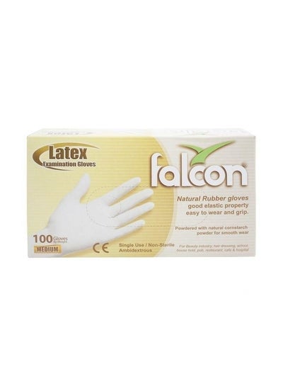 100-Pieces Powdered Latex Disposable Examination Gloves
