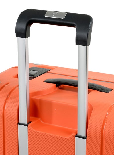 Vertica Hard Case Travel Bag Luggage Trolley Polypropylene Lightweight Suitcase 4 Quiet Double Spinner Wheels With Tsa Lock B0006 Orange
