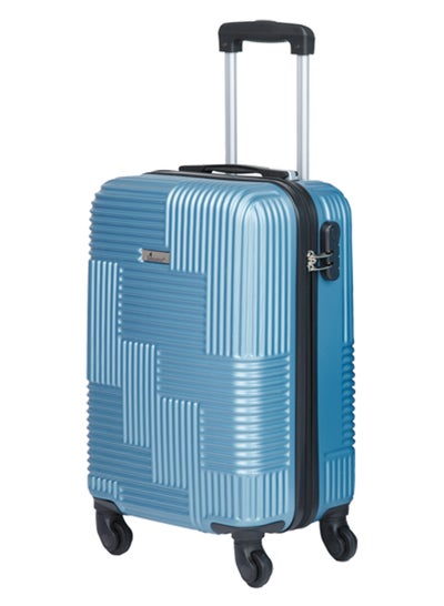 Hard Case Travel Bag Luggage Trolley for Unisex ABS Lightweight Suitcase with 4 Spinner Wheels KH110 Light Blue