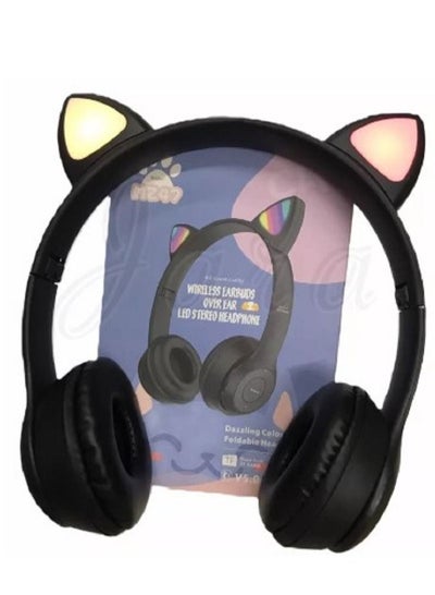 MZ47 / P47 Cat Ear Cute Wireless Bluetooth Headphones Gaming Noise Cancelling Headphone Sports Headset With Mic Usb Adjustable Foldable Volume Control Stereo HIFI Music LED Breathing Lamp Over-The-Ear