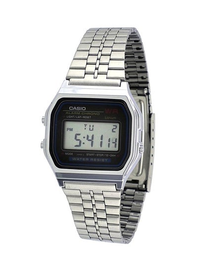 Men's Stainless Steel Digital Quartz Wrist Watch A-159WA-N1 - 33 mm - Silver
