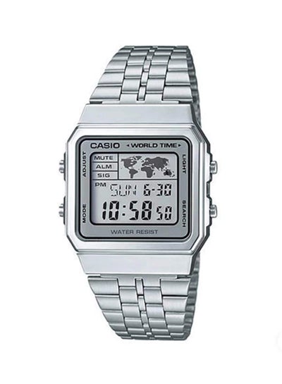 Men's Classic Quartz Digital Watch A500WA-7DF - 34 mm - Silver