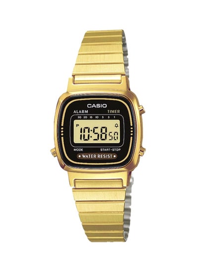 Women's Water Resistant Digital Watch LA670WGA-1DF - 25 mm - Gold