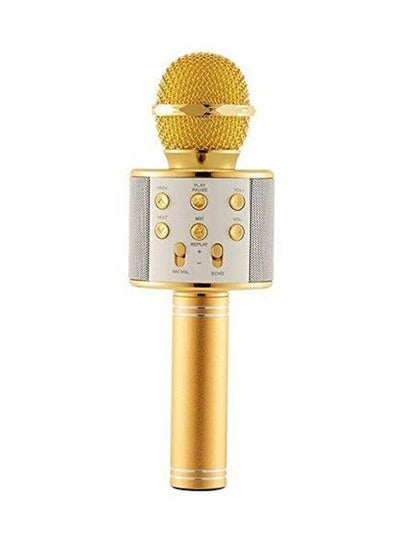 Karaoke Mic With Bluetooth Speaker Gold/Silver
