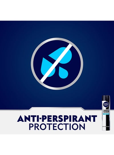 Men Black And White Invisible Fresh, Antiperspirant For Men, Spray 200ml