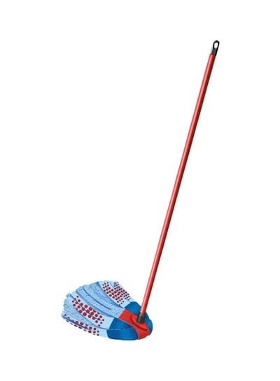3 Action Supermocio Floor Mop With Stick Blue/Red