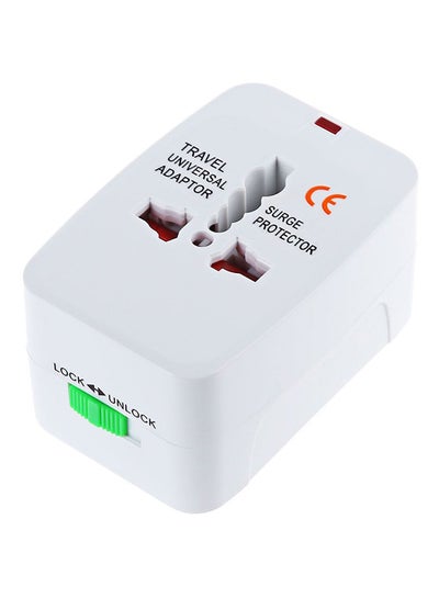 Universal Travel Power Plug AC Adaptor White