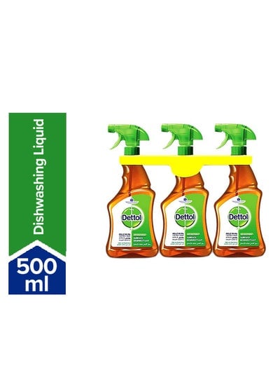 Pack of 3 Antibacterial Surface Disinfectant 500ml Brown 500ml