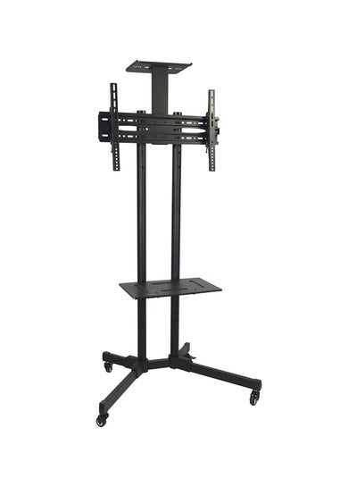 Floor Stand TV Trolley With Wheels For LED And LCD Screen Black
