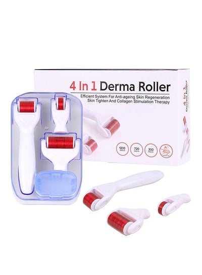 4-In-1 Derma Roller Kit Red/White