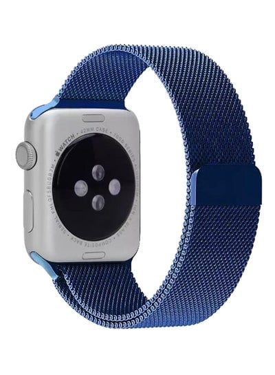 Stainless Steel Milanese Loop Band For Apple Watch 42mm Blue