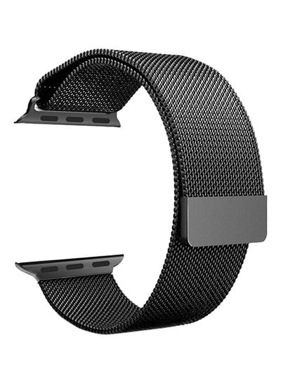 Stainless Steel Milanese Loop Band For Apple Watch 42/44/45mm Black