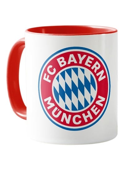 Printed Bayern Munich FC Mug White & Red 11ounce