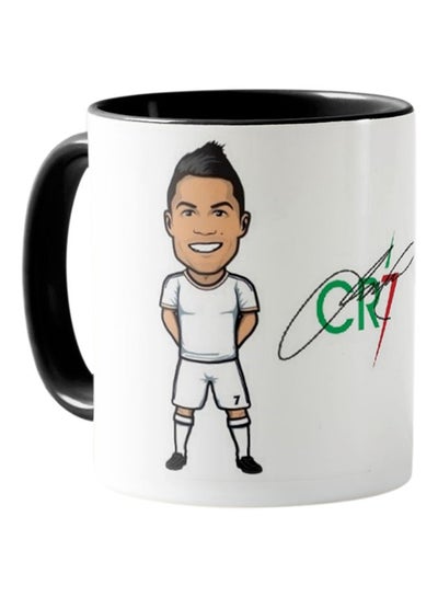 Cristiano Ronaldo Caricature Printed Mug White & Black 11ounce