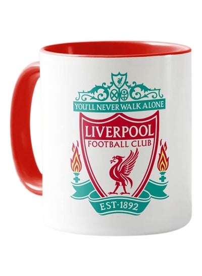 Printed Liverpool FC Mug White & Red 11ounce