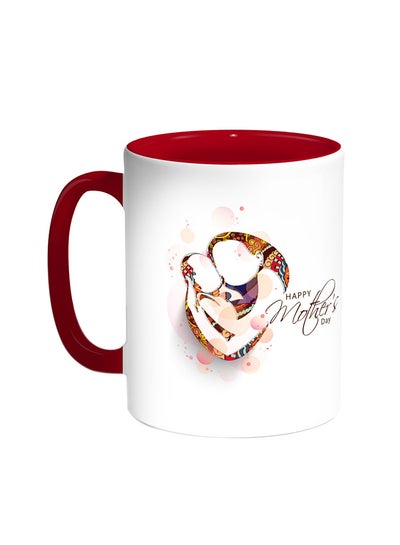 Happy Mother's Day Printed Coffee Mug Red/White 11ounce