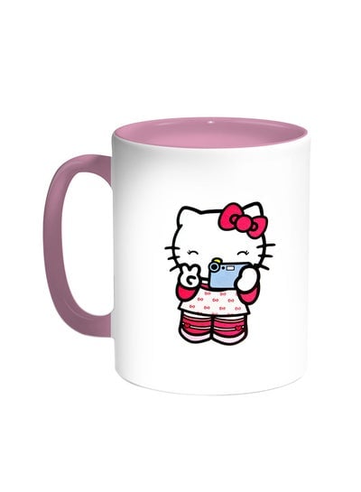 Hello Kitty Printed Coffee Mug Pink/White 11ounce