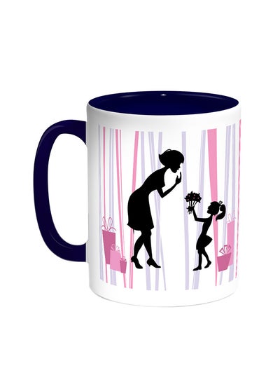 Mother's Day Gift Printed Coffee Mug Blue/White 11ounce