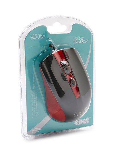 Optical Wired Mouse Red/Black